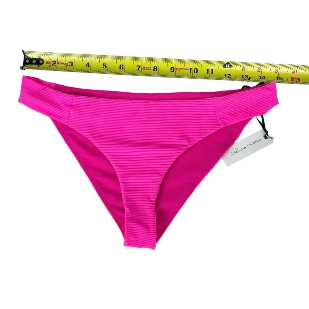 NWT Lovers + Friends Bikini Bottom Pink L - Picture 9 of 9